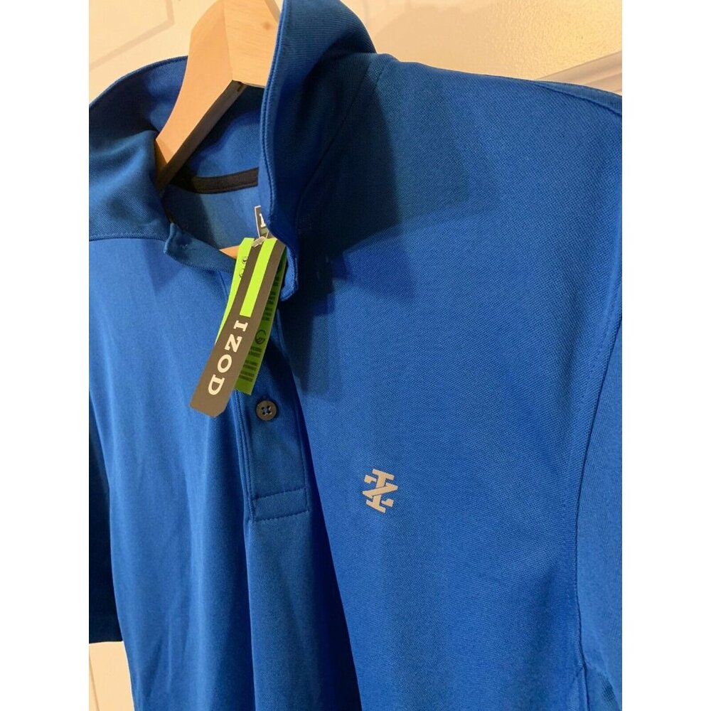New IZOD Golf Blue Athletic‎ Golf Polo Shirt Men’s Sz M
